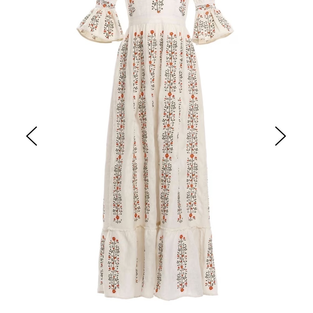Very Rare AGUA BENDITA CEDRO MARGARITA IVORY MAXI DRESS Small - Picture 5 of 13